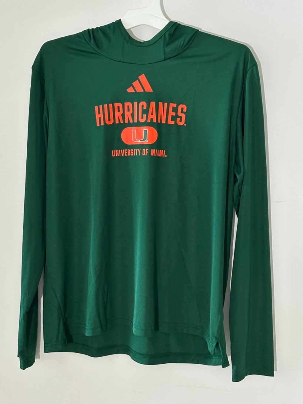 Adidas Green and Orange Hurricanes Pullover Hoodie  Men size XL